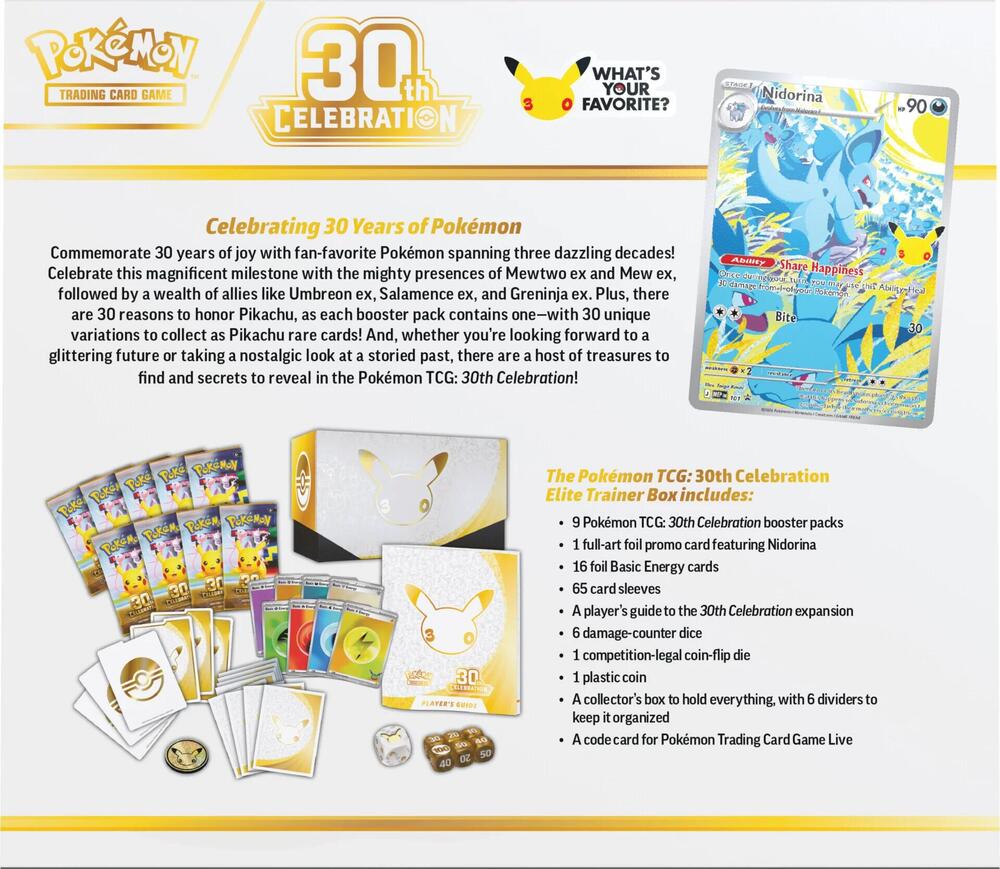 Pokémon TCG: 30th Celebration - Elite Trainer Box